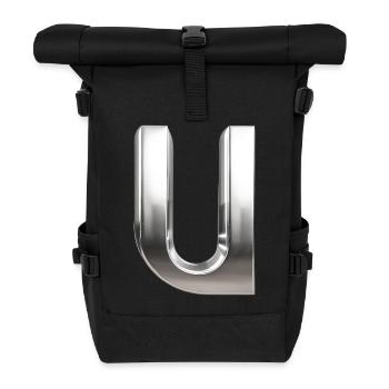 Chrome ,, U " Metallic - Roll Top Backpack - black - Front