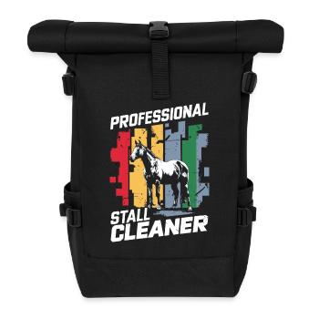 Humorous design for stable work - Roll Top Backpack - black - Front