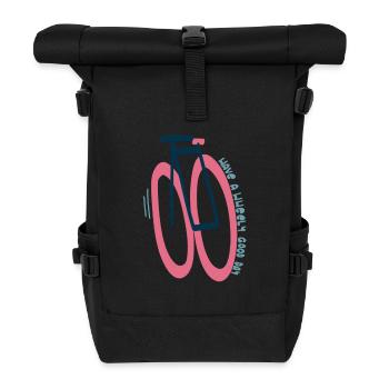 have a wheely good day pink - Rolltop Rucksack - Schwarz - Vorne