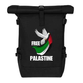 Free Palestine Design – Statement für Frieden - Rolltop Rucksack - Schwarz - Vorne
