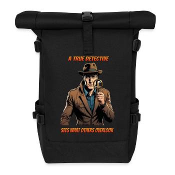 Ein wahrer Detektiv - Rolltop Rucksack - Schwarz - Vorne