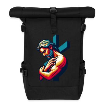 Christlicher Mann - Rolltop Rucksack - Schwarz - Vorne