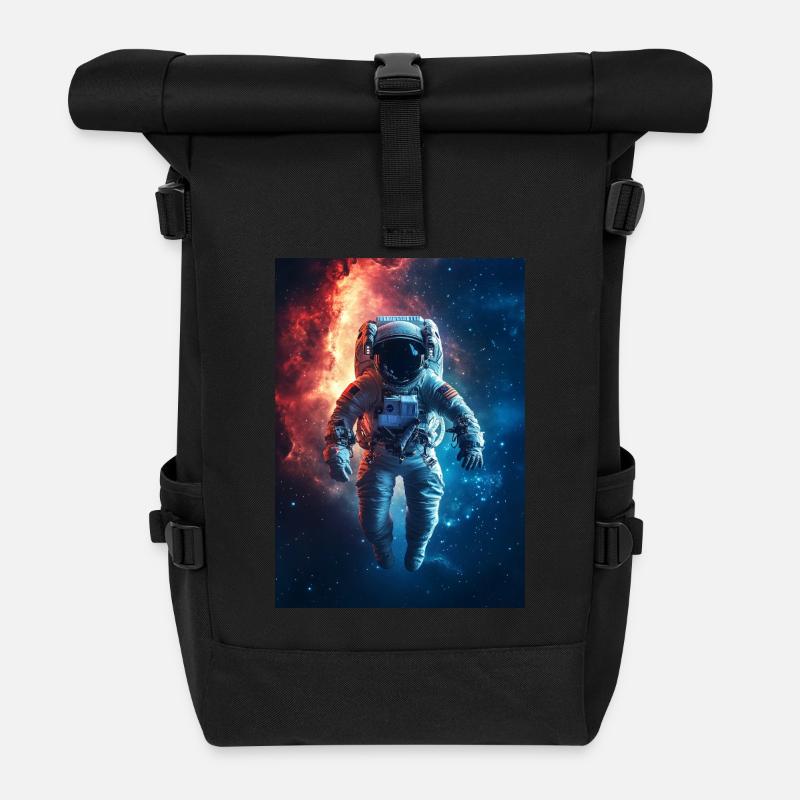 Astronaut 8 - Rolltop Rucksack - Schwarz