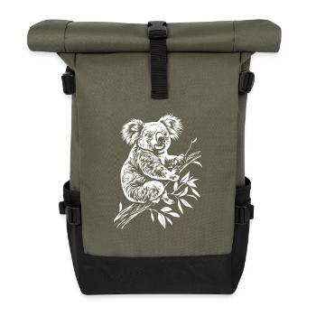 Koala Minimal - Roll Top Backpack - olive/black - Front