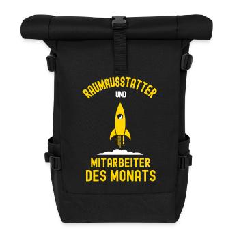 Raumausstatter Mitarbeiter des Monats Dekorateur - Rolltop Rucksack - Schwarz - Vorne