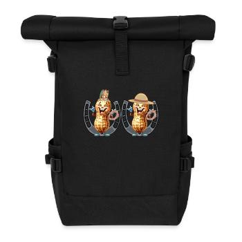 Erdnuss Erdnüsse Wilder Westen Western Kinder Kind - Rolltop Rucksack - Schwarz - Vorne