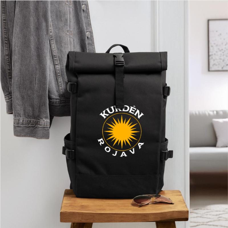 Kurds Rojava Roll Top Backpack