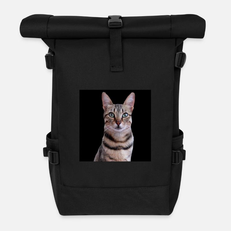 Katze Katzen - Rolltop Rucksack - Schwarz