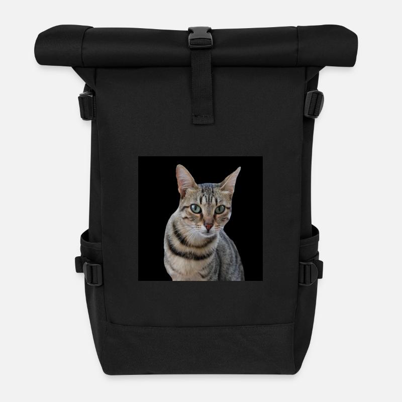 Katze Katzen - Rolltop Rucksack - Schwarz