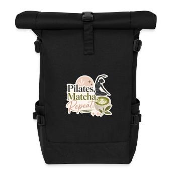 Pilates - Matcha - Répéter - Sac à dos roll top - noir - Devant