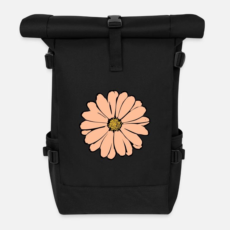 Blume pastell Blume Blumen pastell Blumen - Rolltop Rucksack - Schwarz