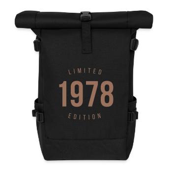 1978 Limited Edition Retro Style Birthday Gift - Roll Top Backpack - black - Front