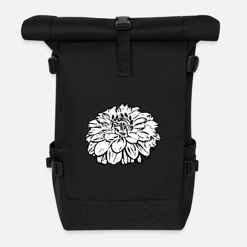 Blume weiß weiße Blumen Geschenk Muttertag Mutter - Rolltop Rucksack - Schwarz