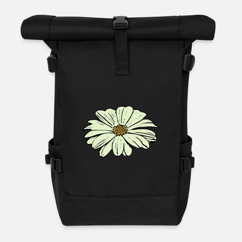 Blume Blüte pastell grün st patrick's day  - Rolltop Rucksack - Schwarz