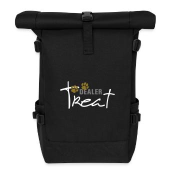 Treat Dealer – Leckerli Dealer, mit Pfoten - Rolltop Rucksack - Schwarz - Vorne