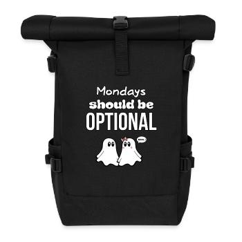 GHOST QUOTES 05 - Roll Top Backpack - black - Front