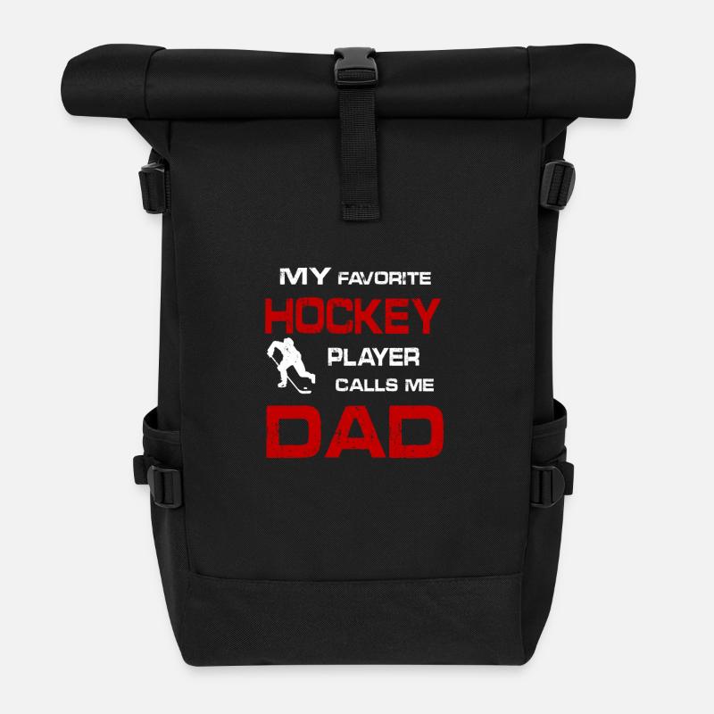 Hockey DAD Eishockey - Rolltop Rucksack - Schwarz