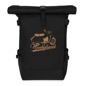 DDR Moped Simme Simson Handgetuned - Rolltop Rucksack - Schwarz - Vorne
