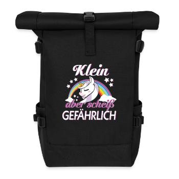 Lustige Sprüche Frauen Einhorn Einhörner Spruch - Rolltop Rucksack - Schwarz - Vorne