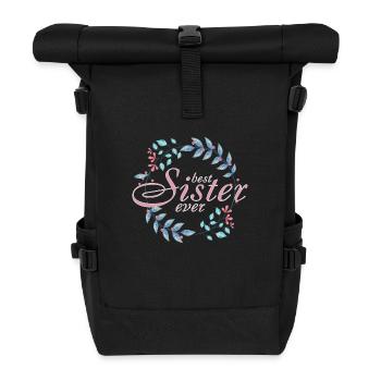 Meilleure sœur - Sac à dos roll top - noir - Devant