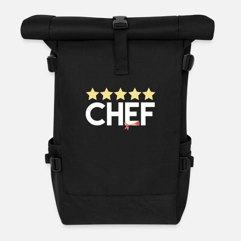 Sternekoch Geschenk - Rolltop Rucksack - Schwarz