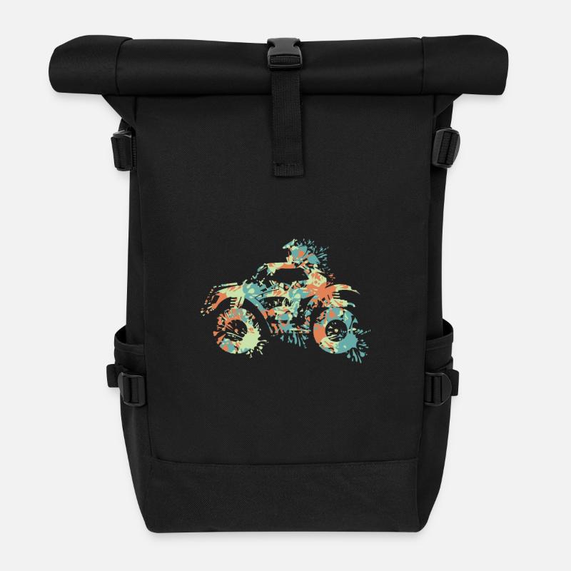 Quad ATV Splash - Rolltop Rucksack - Schwarz