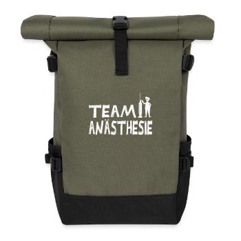 Team Anästhesie - Rolltop Rucksack - Olive/Schwarz - Vorne