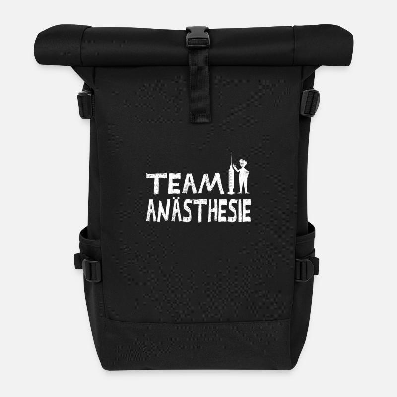 Team Anästhesie - Rolltop Rucksack - Schwarz