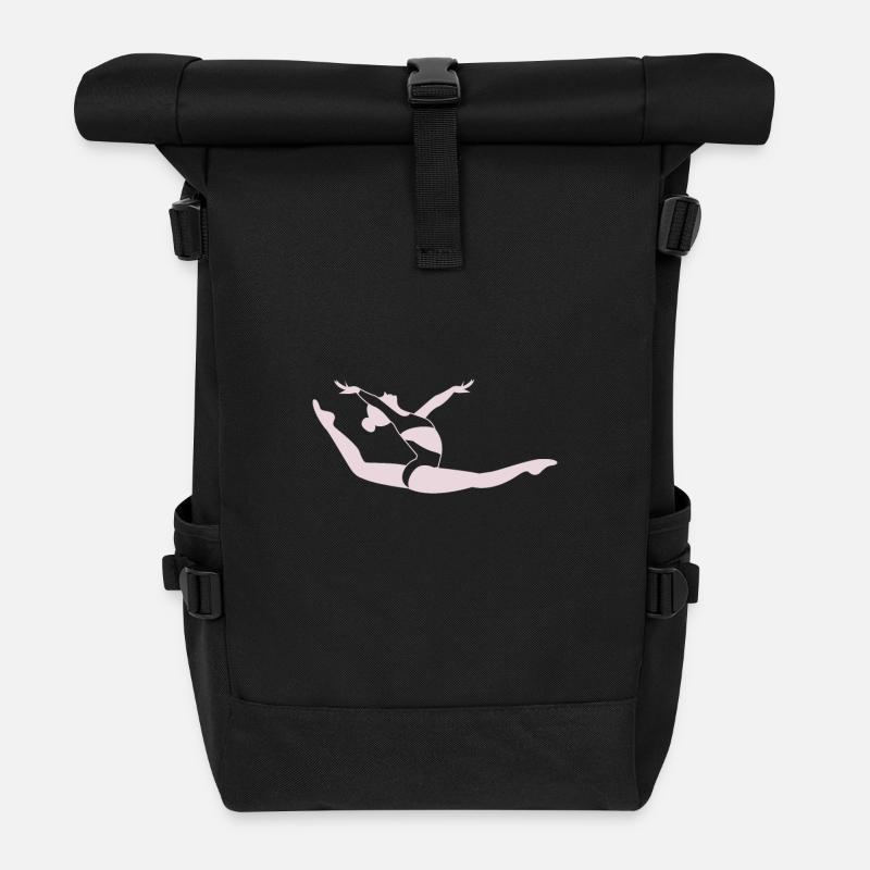 Fille de gymnastique - Sac à dos roll top - noir