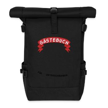Gästebuch Mein 60. Geburtstag Geschenkidee - Rolltop Rucksack - Schwarz - Vorne