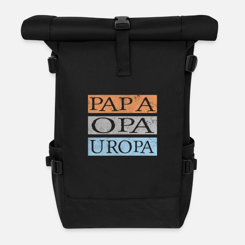 Uropa Retro - Rolltop Rucksack - Schwarz