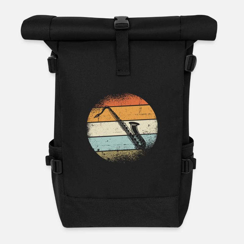 Saxophone - Rolltop Rucksack - Schwarz