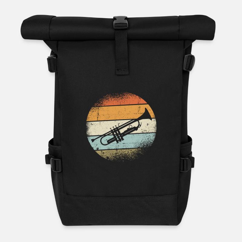 Trompete Instrument - Rolltop Rucksack - Schwarz