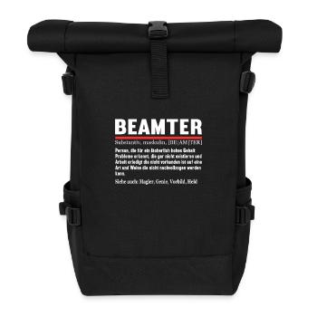 Beamten Verbeamtung öffentlicher Dienst Definition - Rolltop Rucksack - Schwarz - Vorne