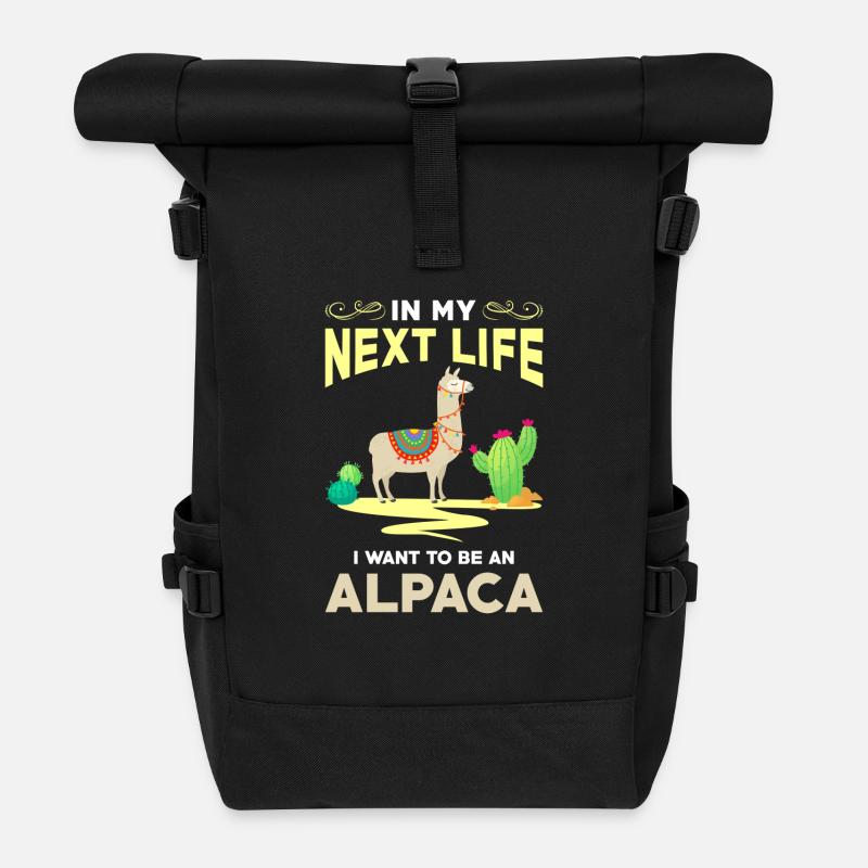 Alpaga - Sac à dos roll top - noir