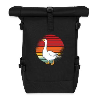 Gans Retro - Rolltop Rucksack - Schwarz - Vorne