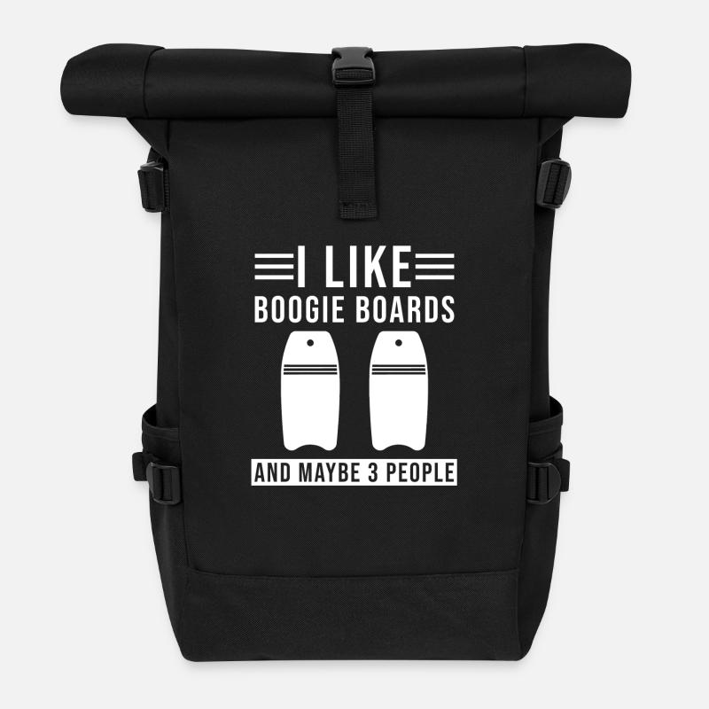 Bodyboarding Boogie Boarding - Rolltop Rucksack - Schwarz