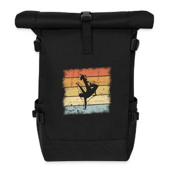 Breakdancer Retro Design - Sac à dos roll top - noir - Devant
