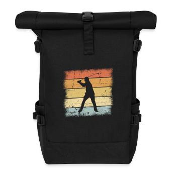 Golf Sunset - Rolltop Rucksack - Schwarz - Vorne