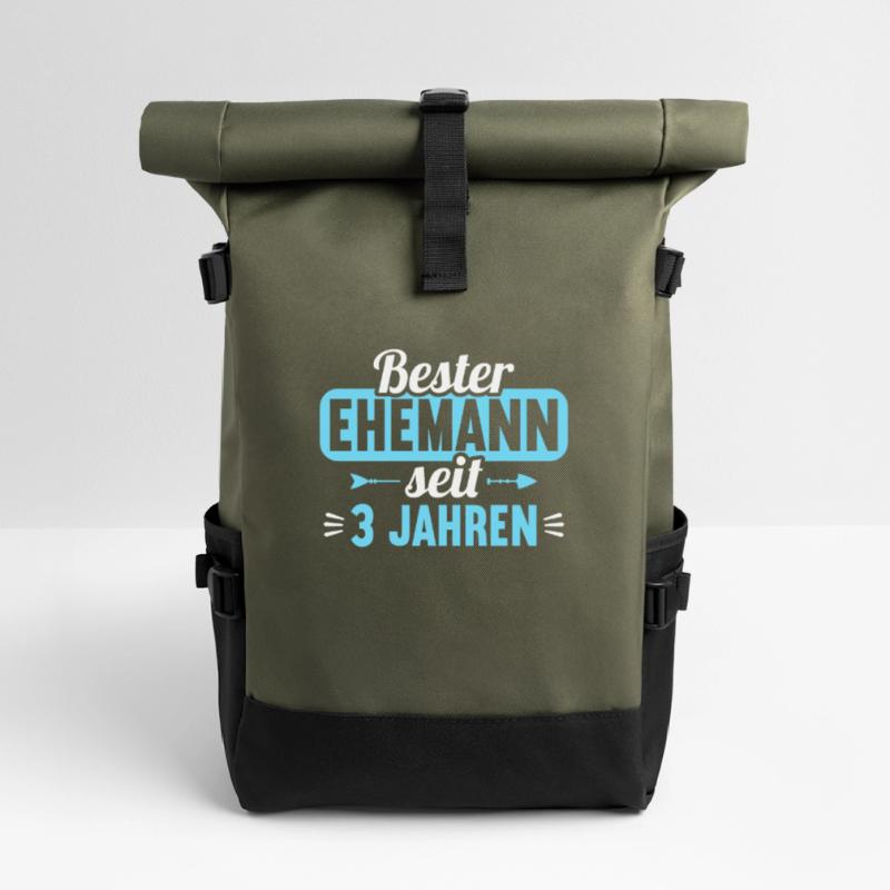 Beste Ehefrau Bester Ehemann seit 3 Jahren Rolltop Rucksack
