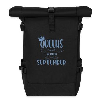 Les reines sont nées en septembre - Sac à dos roll top - noir - Devant