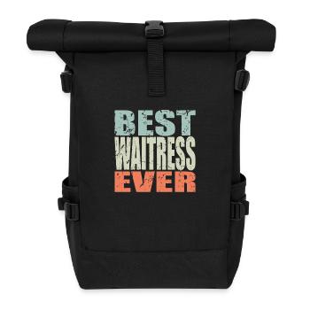 Best Bedienung ever Bedienung Geschenk - Rolltop Rucksack - Schwarz - Vorne