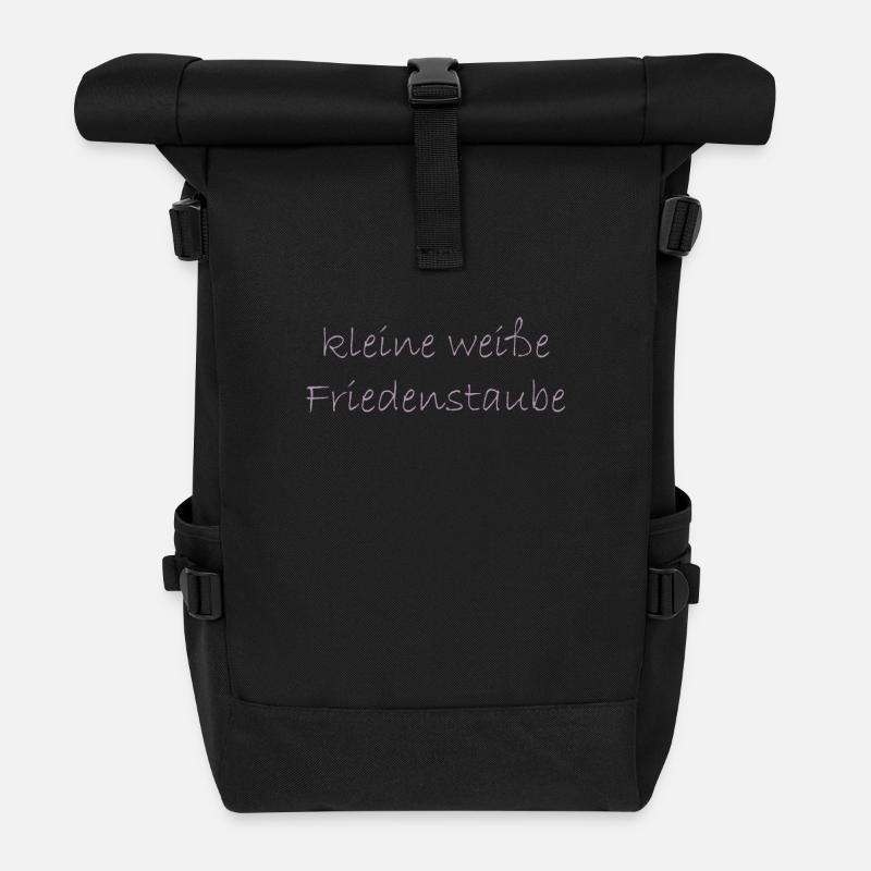 kleine weisse friedenstaube. - Rolltop Rucksack - Schwarz