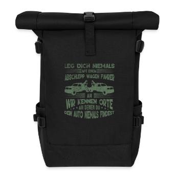Abschleppdienst Geschenkideen - Rolltop Rucksack - Schwarz - Vorne
