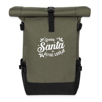 Cher Père Noël Définir Bon Noël Noël - Sac à dos roll top - olive/noir - Devant
