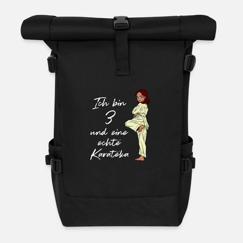 Ich bin 3 - Mädchen Karate - Rolltop Rucksack - Schwarz