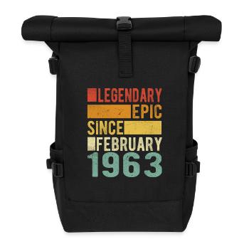 Anniversaire février 1963 Épopée légendaire - Sac à dos roll top - noir - Devant