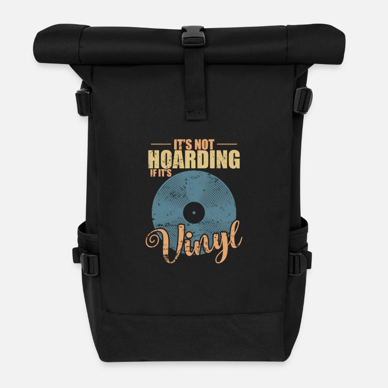It's not Hoarding if it's Vinyl Schallplatte - Rolltop Rucksack - Schwarz