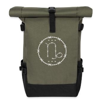 Capricorn zodiac sign - Roll Top Backpack - olive/black - Front