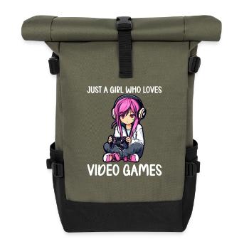 Gaming Console PC Gamer Girl Gamer Girl - Roll Top Backpack - olive/black - Front